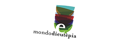 Logo con scritta e tazze da the stilizzate in colonna verticale
